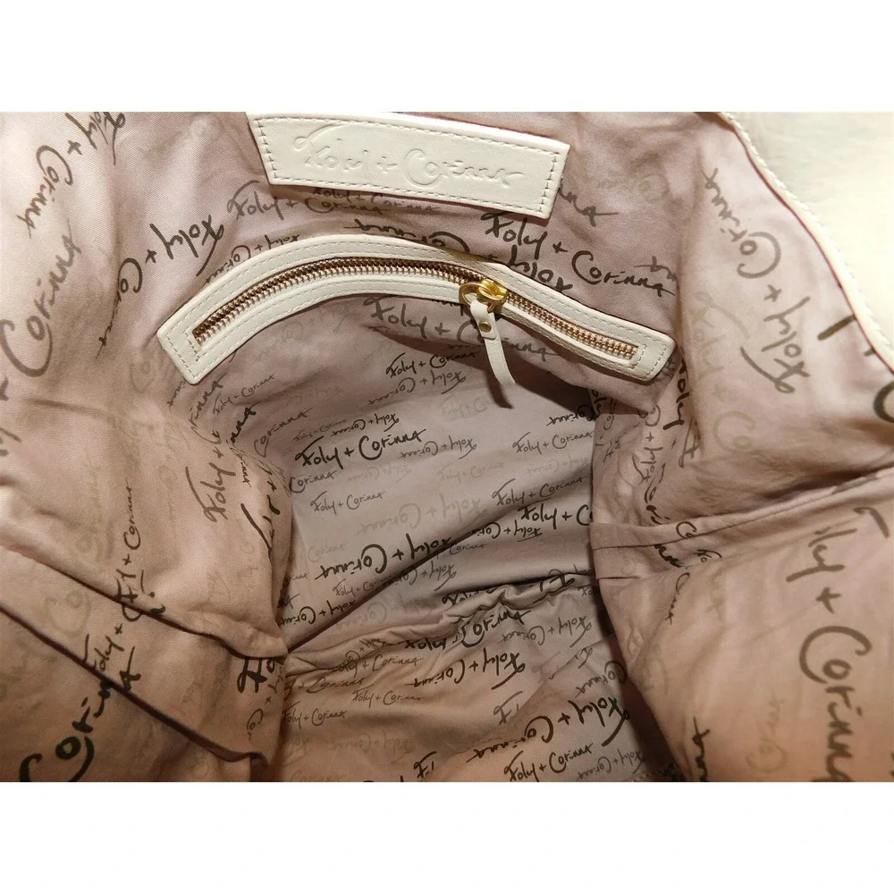 New‎ Foley + Corinna Southside Ecru Leather Hobo Crossbody Bag